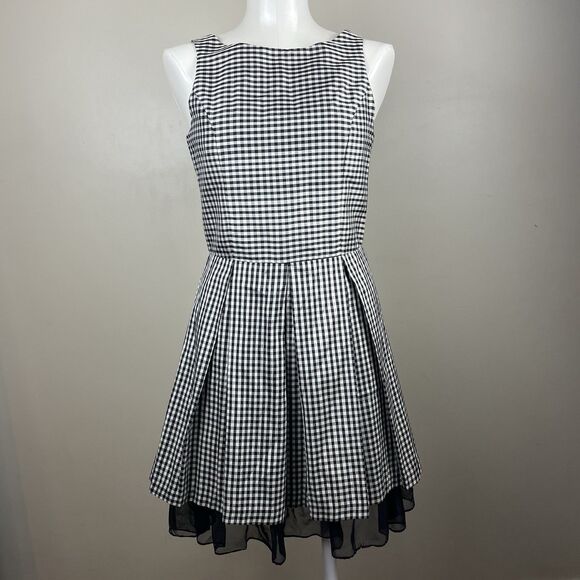 D.L. Cerney New York Gingham Retro 60s Mini Dress XS - Picture 1 of 11